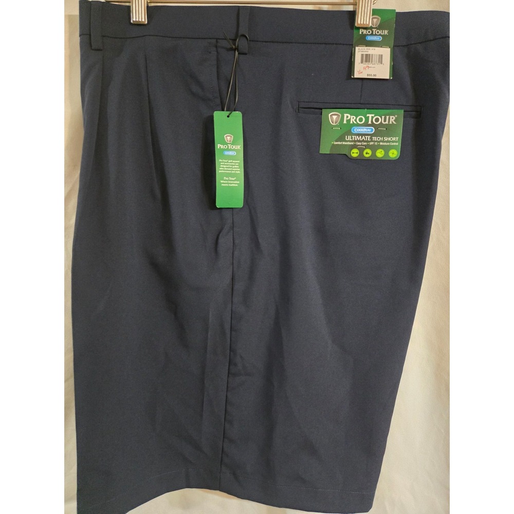 Men's Pro Tour Pleated Shorts Navy 42W